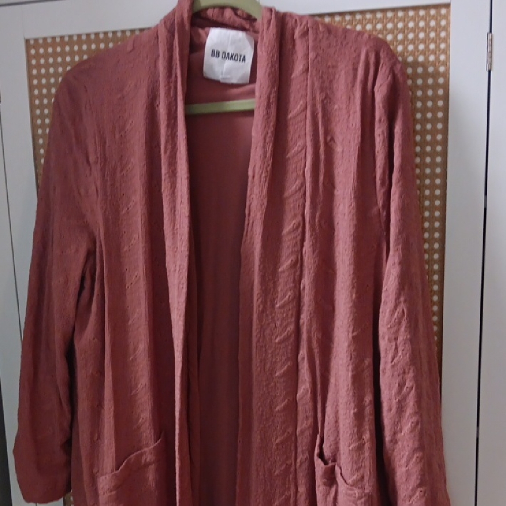 BB Dakota Pink Textured Cardigan